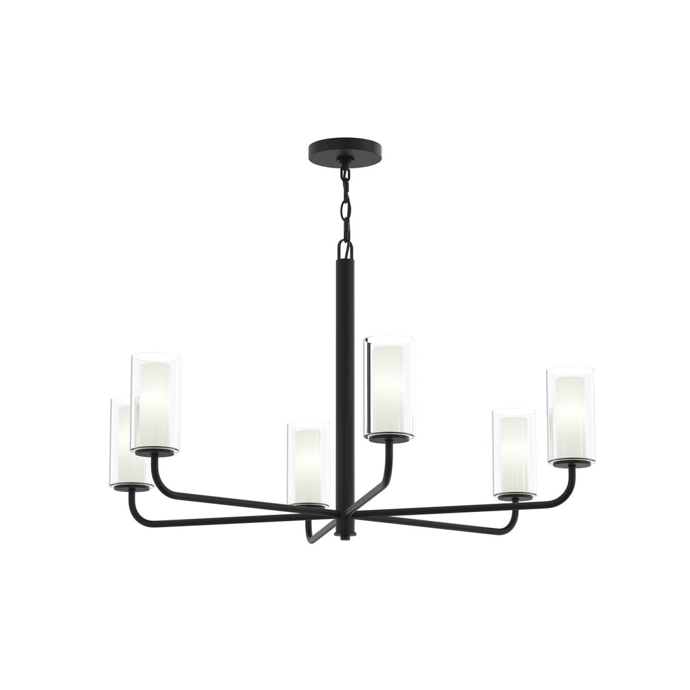 Progress Canada - Six Light Chandelier - Mack - Matte Black- Union Lighting Luminaires Decor