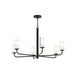 Progress Canada - Six Light Chandelier - Mack - Matte Black- Union Lighting Luminaires Decor