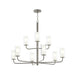 Progress Canada - Nine Light Chandelier - Mack - Brushed Nickel- Union Lighting Luminaires Decor