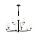 Progress Canada - Nine Light Chandelier - Mack - Matte Black- Union Lighting Luminaires Decor