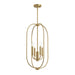 Progress Canada - Four Light Foyer Pendant - Reines - Brushed Gold- Union Lighting Luminaires Decor