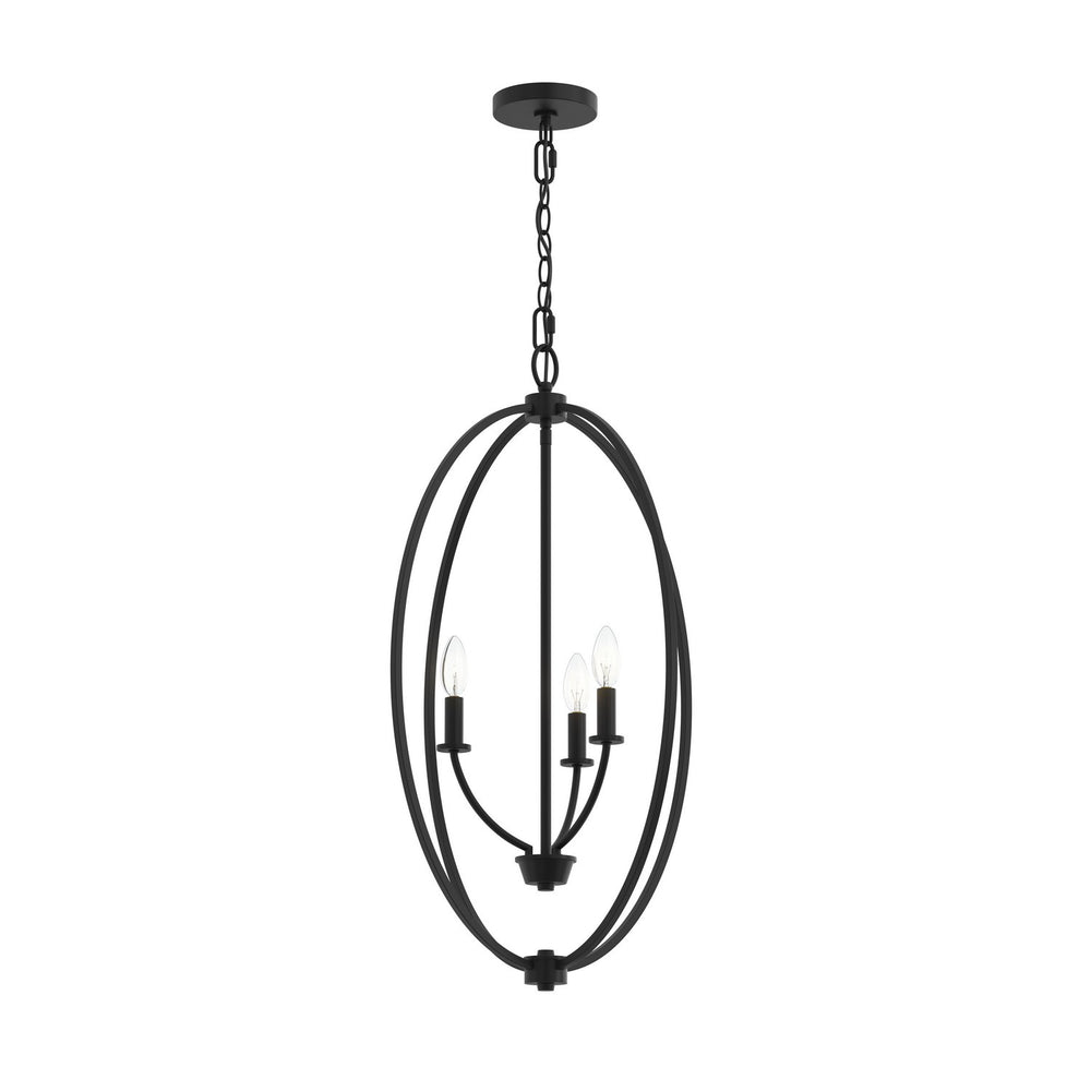Progress Canada - Three Light Foyer Pendant - Jheni - Matte Black- Union Lighting Luminaires Decor