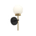 Progress Canada - One Light Wall Sconce - Rigsby - Matte Black and Brushed Gold- Union Lighting Luminaires Decor