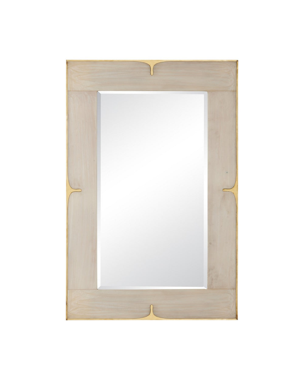 Currey and Company - Mirror - Orin - Marbled Ivory / Brushed Brass- Union Lighting Luminaires Decor