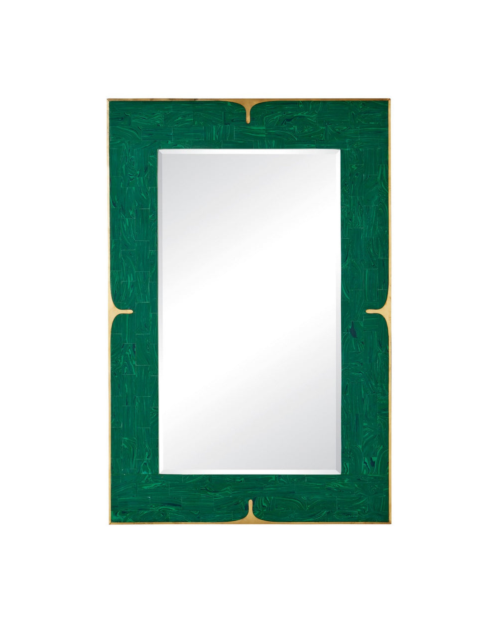 Currey and Company - Mirror - Orin - Green / Brushed Brass- Union Lighting Luminaires Decor