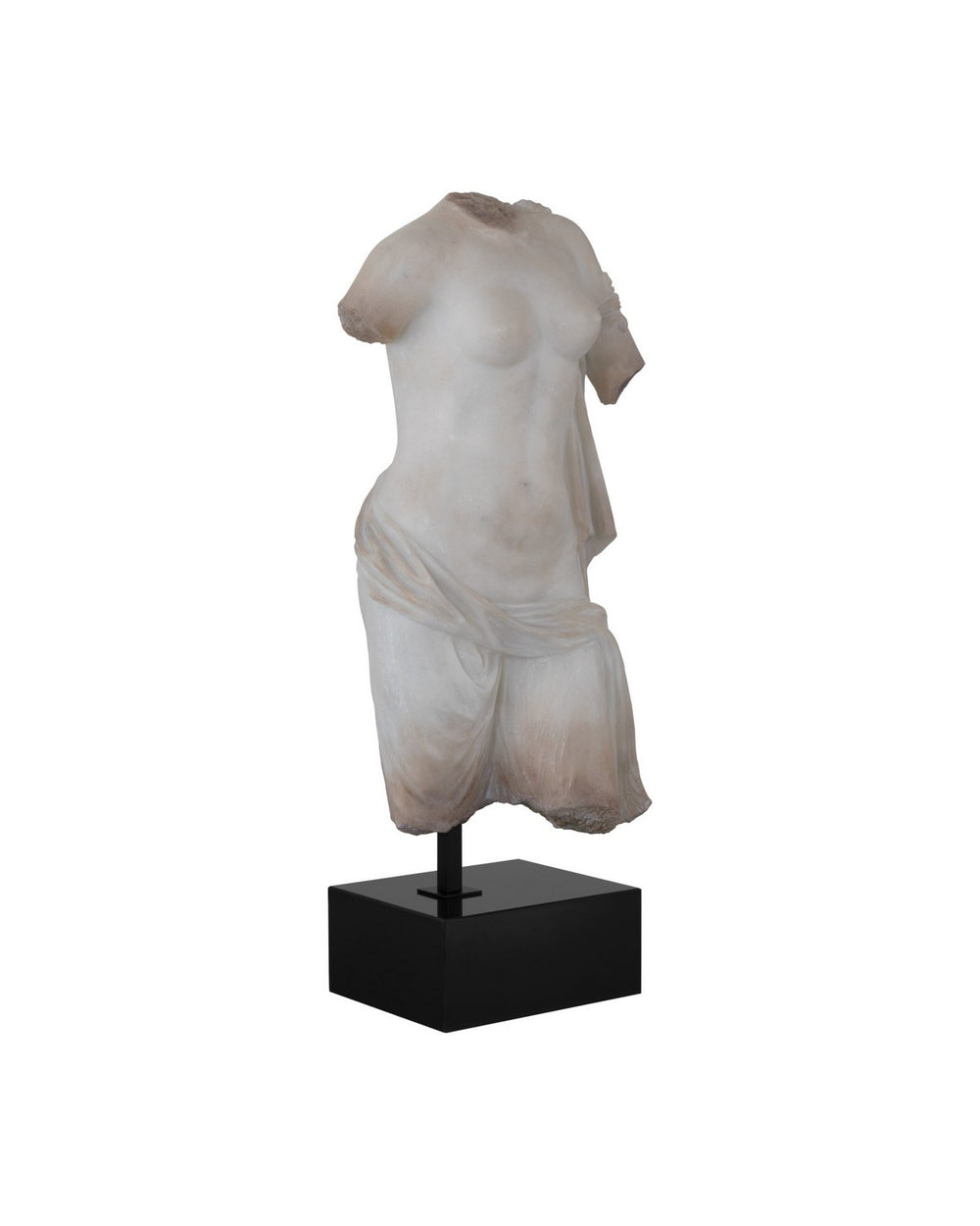 Currey and Company - Torso on Metal Stand - Cyprus - Antique Off-White / Black- Union Lighting Luminaires Decor