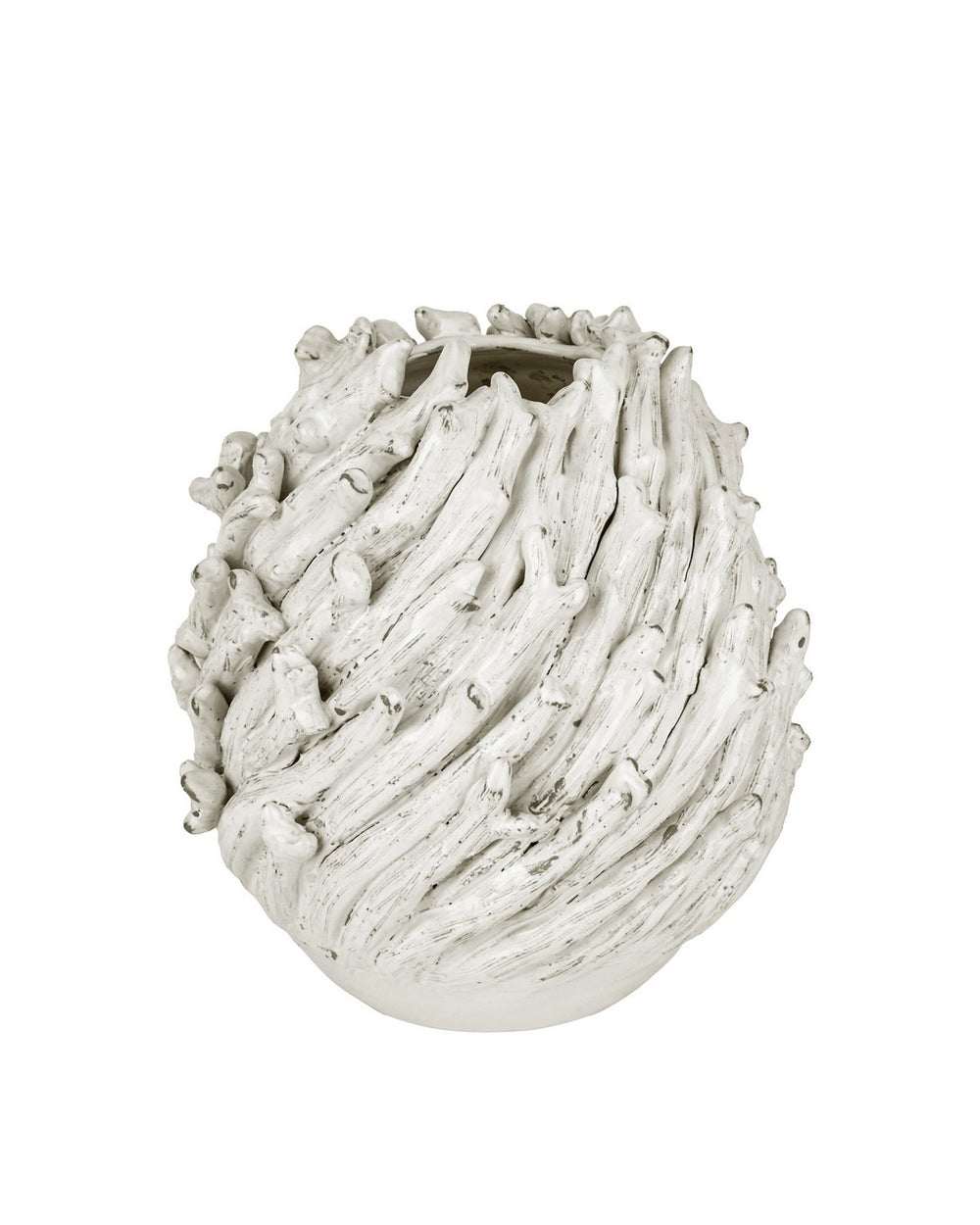 Currey and Company - Vase - Seadrift - White- Union Lighting Luminaires Decor