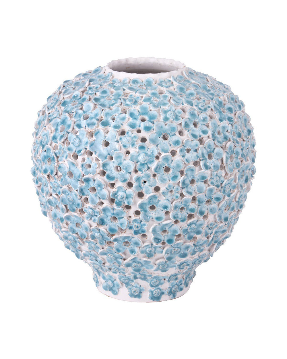 Currey and Company - Vase - Daisy Blue - Light Blue / White- Union Lighting Luminaires Decor
