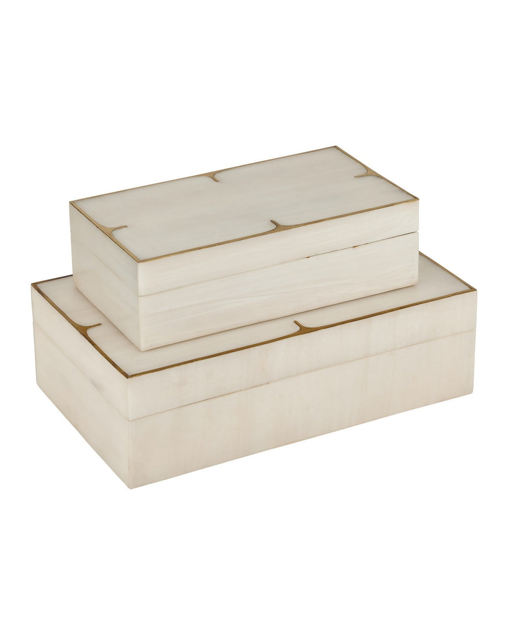 Currey and Company - Box Set of 2 - Orin - Ivory / Brushed Brass- Union Lighting Luminaires Decor
