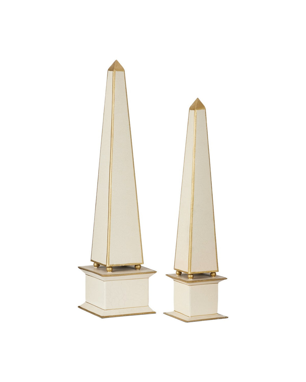Currey and Company - Obelisk Set of 2 - Daphne - Ivory / Gold- Union Lighting Luminaires Decor
