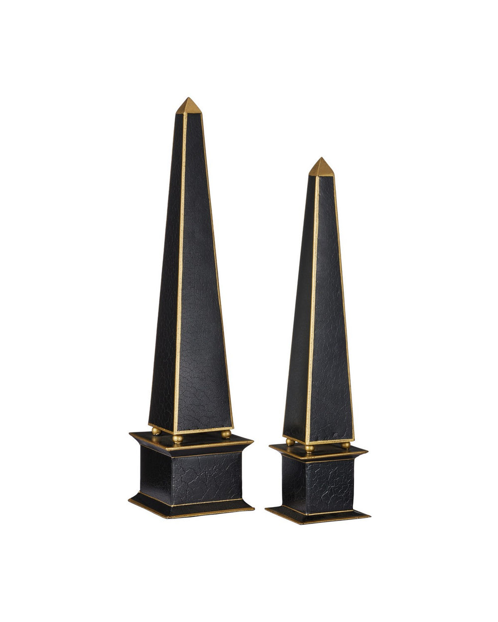 Currey and Company - Obelisk Set of 2 - Daphne - Black / Gold- Union Lighting Luminaires Decor