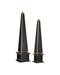 Currey and Company - Obelisk Set of 2 - Daphne - Black / Gold- Union Lighting Luminaires Decor