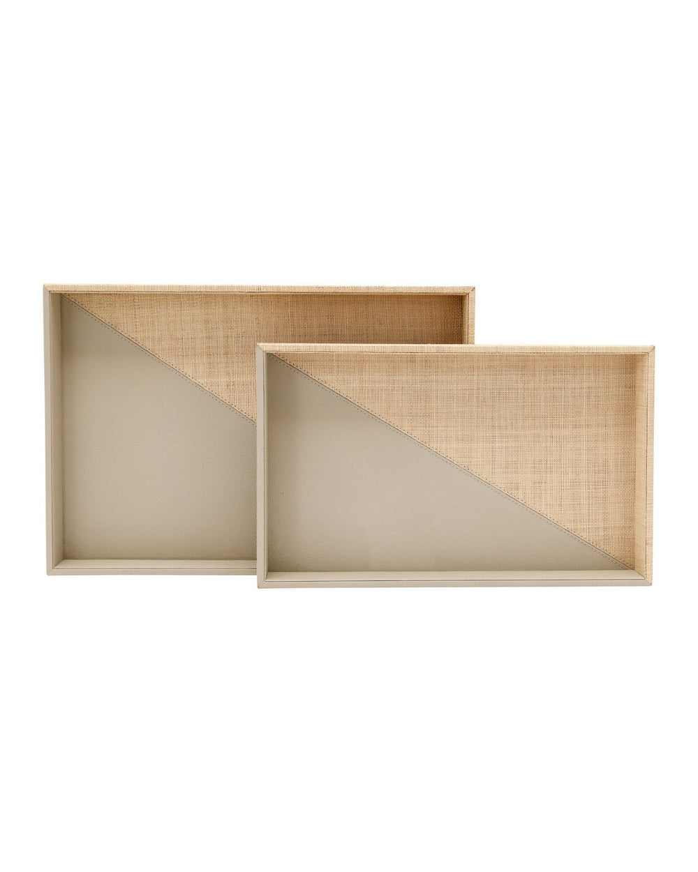 Currey and Company - Tray Set of 2 - Evren - Gray / Natural- Union Lighting Luminaires Decor