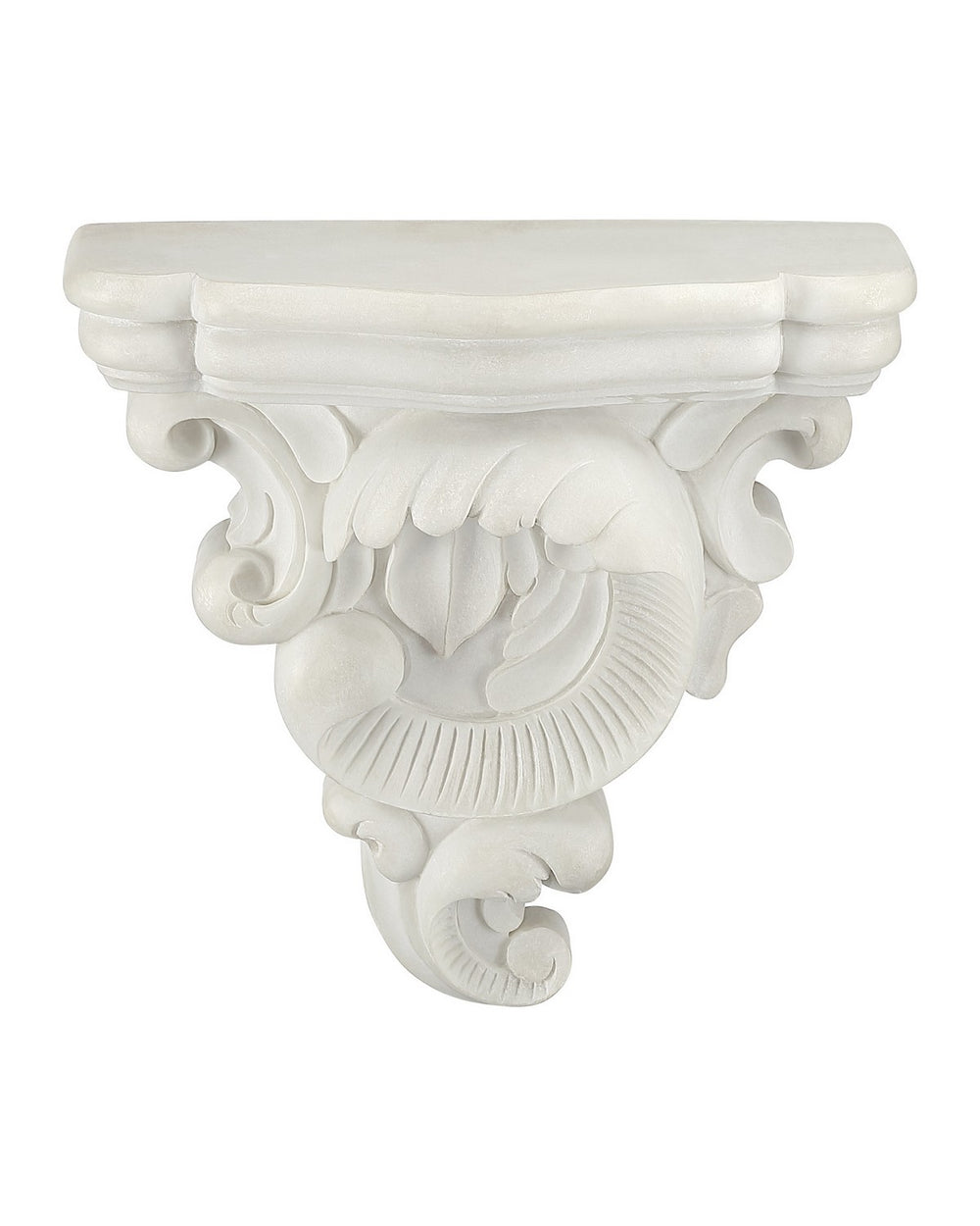 Currey and Company - Wall Shelf - Acanthus - Antique Off-White- Union Lighting Luminaires Decor