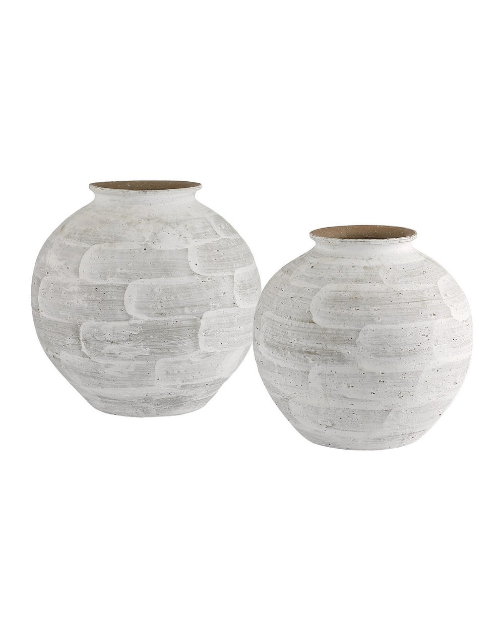Currey and Company - Vase Set of 2 - Tussock - White- Union Lighting Luminaires Decor