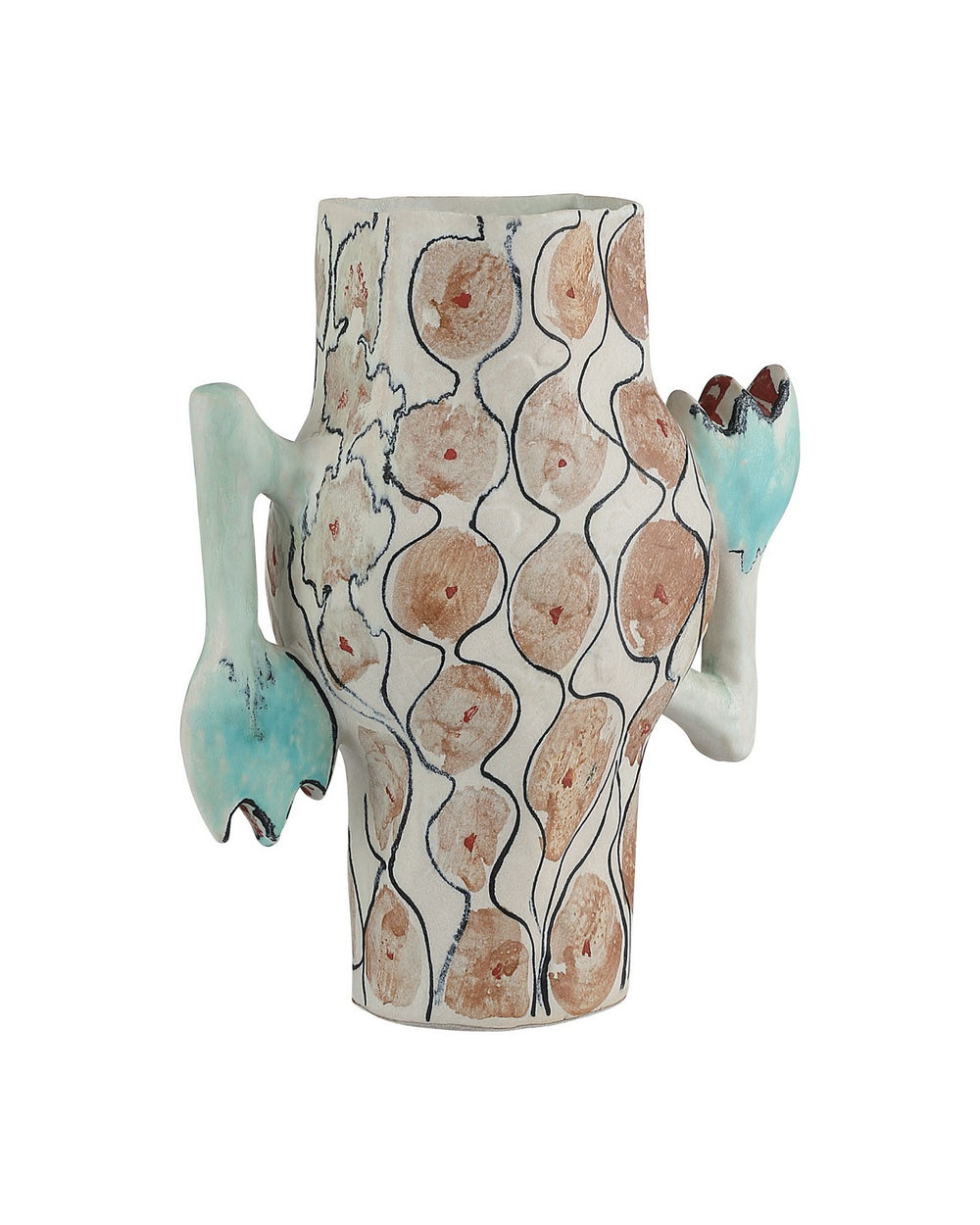 Currey and Company - Vase - Tuliette - Blue / Off-White / Pink / Black- Union Lighting Luminaires Decor