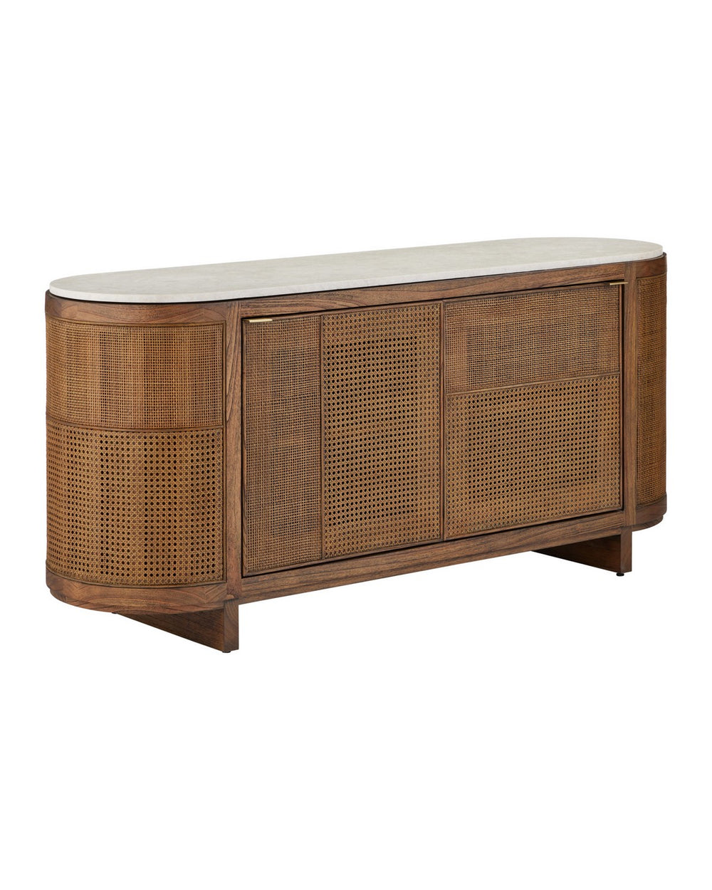 Currey and Company - Credenza - Virtuosity - Brushed Driftwood / Natural / Brass- Union Lighting Luminaires Decor