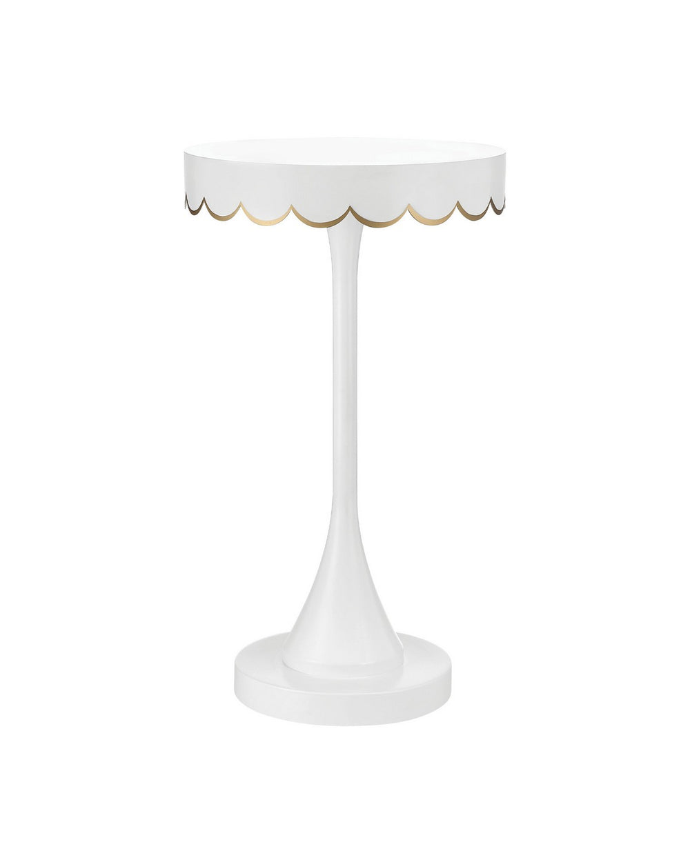 Currey and Company - Accent Table - Enid - White / Gold- Union Lighting Luminaires Decor