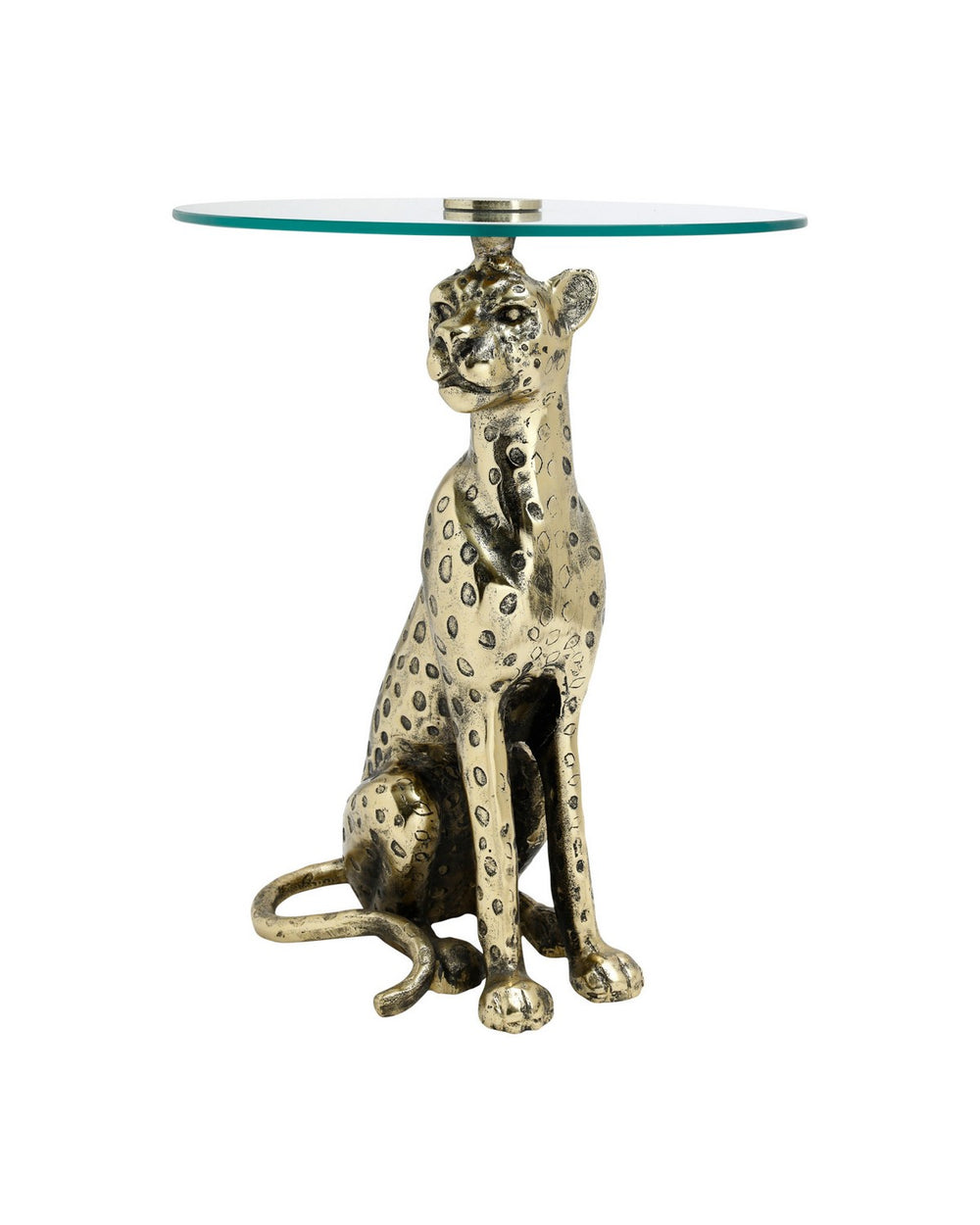 Currey and Company - Accent Table - Bacall - Antique Gold / Clear- Union Lighting Luminaires Decor