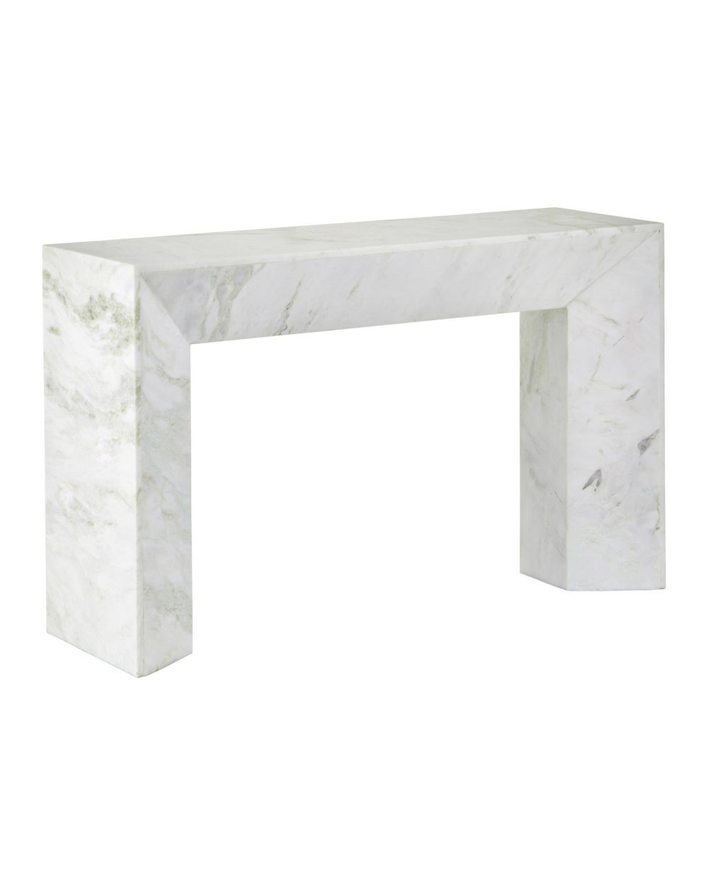 Currey and Company - Console Table - Fireside - Natural White / Green- Union Lighting Luminaires Decor