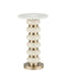 Currey and Company - Drinks Table - Lambent - Peach / Brushed Brass / Natural- Union Lighting Luminaires Decor