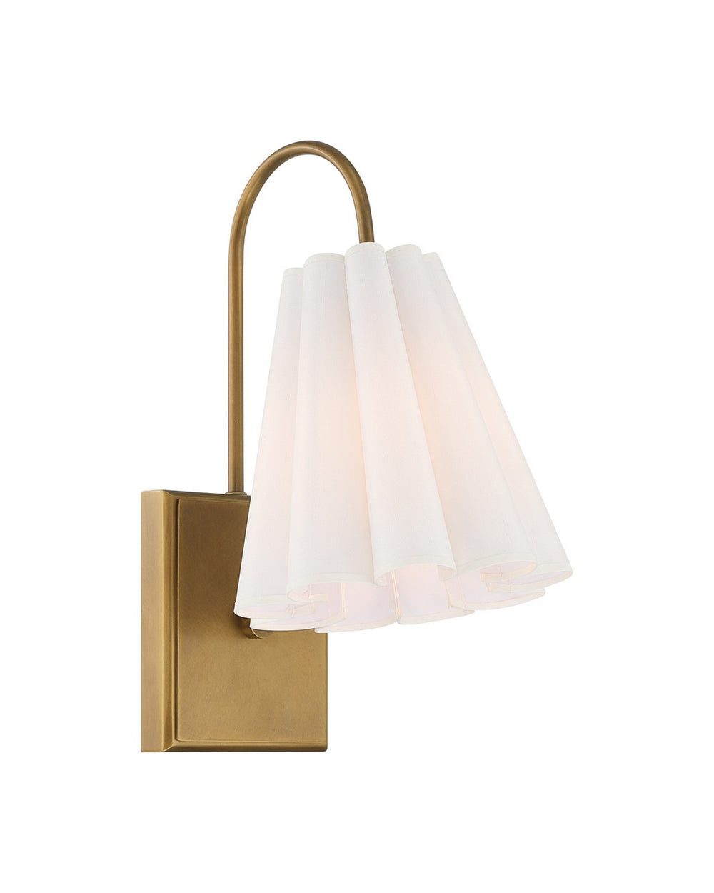 Currey and Company - One Light Wall Sconce - Blithe - Off-White / Coffee Brass- Union Lighting Luminaires Decor