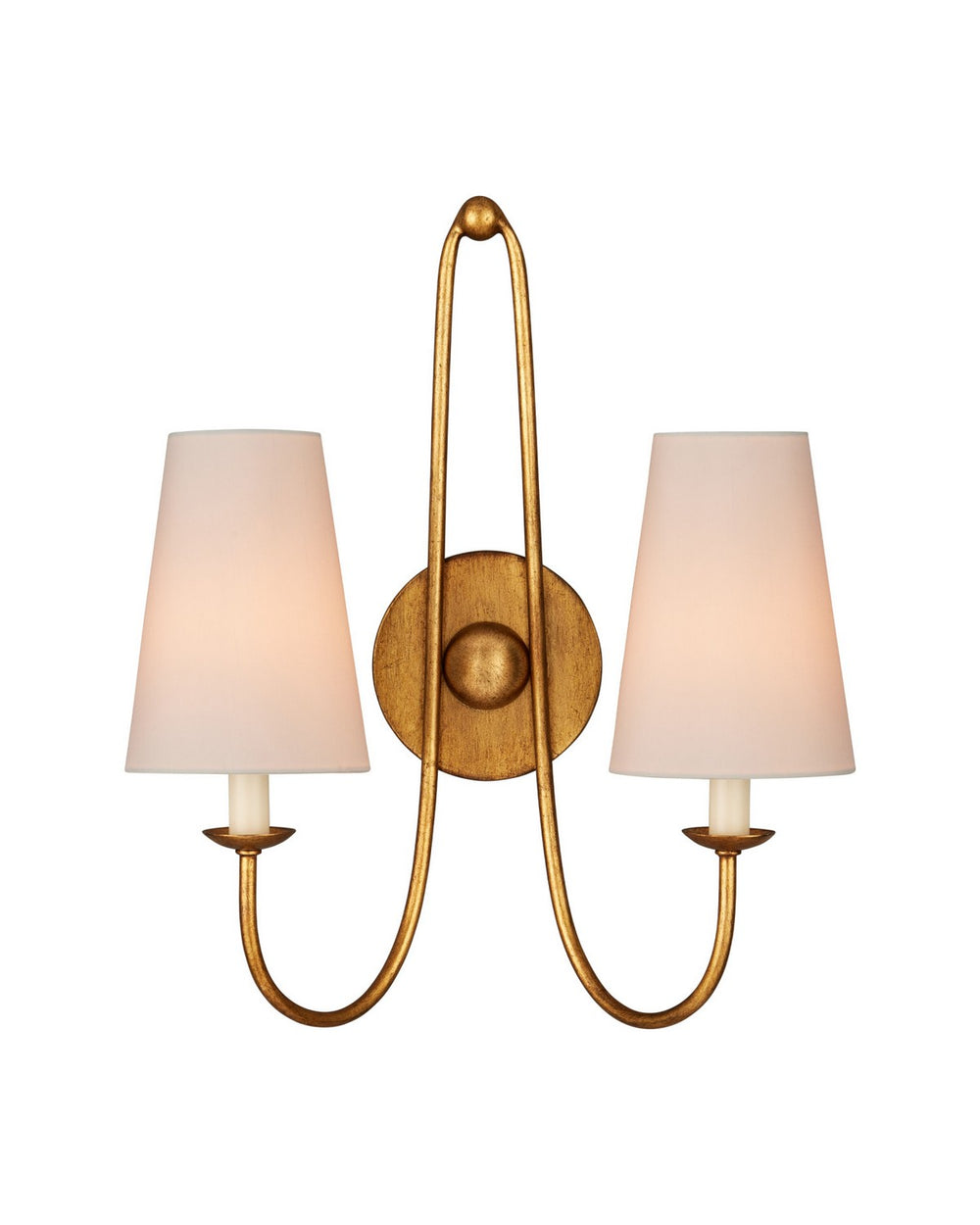 Currey and Company - Two Light Wall Sconce - Brayden - Antique Gold Leaf- Union Lighting Luminaires Decor