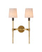 Currey and Company - Two Light Wall Sconce - Grigsby - Antique Brass / Bronze- Union Lighting Luminaires Decor