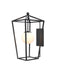 Currey and Company - One Light Wall Sconce - Denison - Midnight / Frosted White- Union Lighting Luminaires Decor