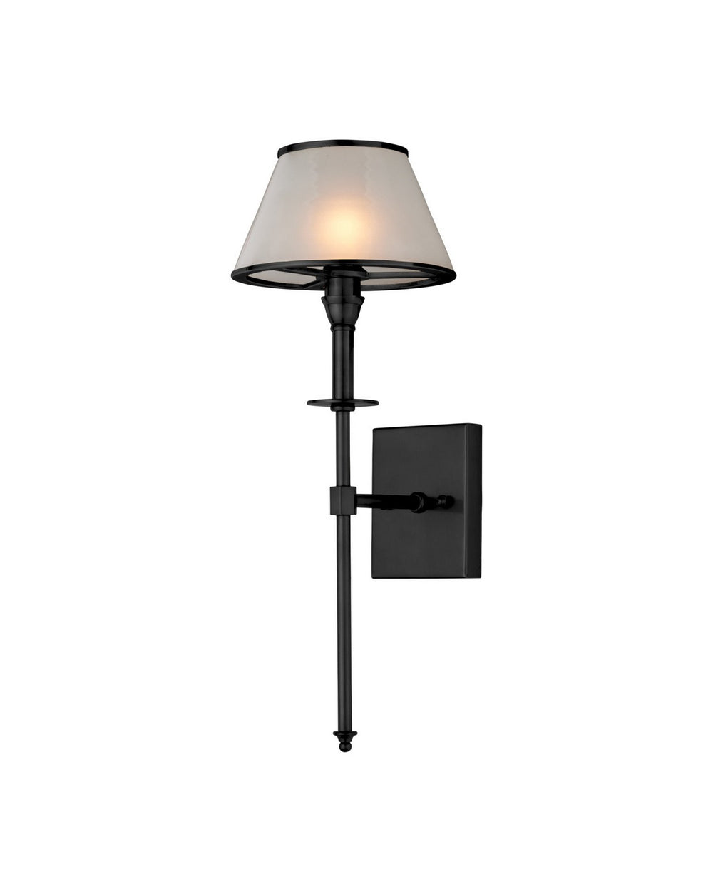 Currey and Company - LED Wall Sconce - Ronaldo - Matte Black / Frosted- Union Lighting Luminaires Decor