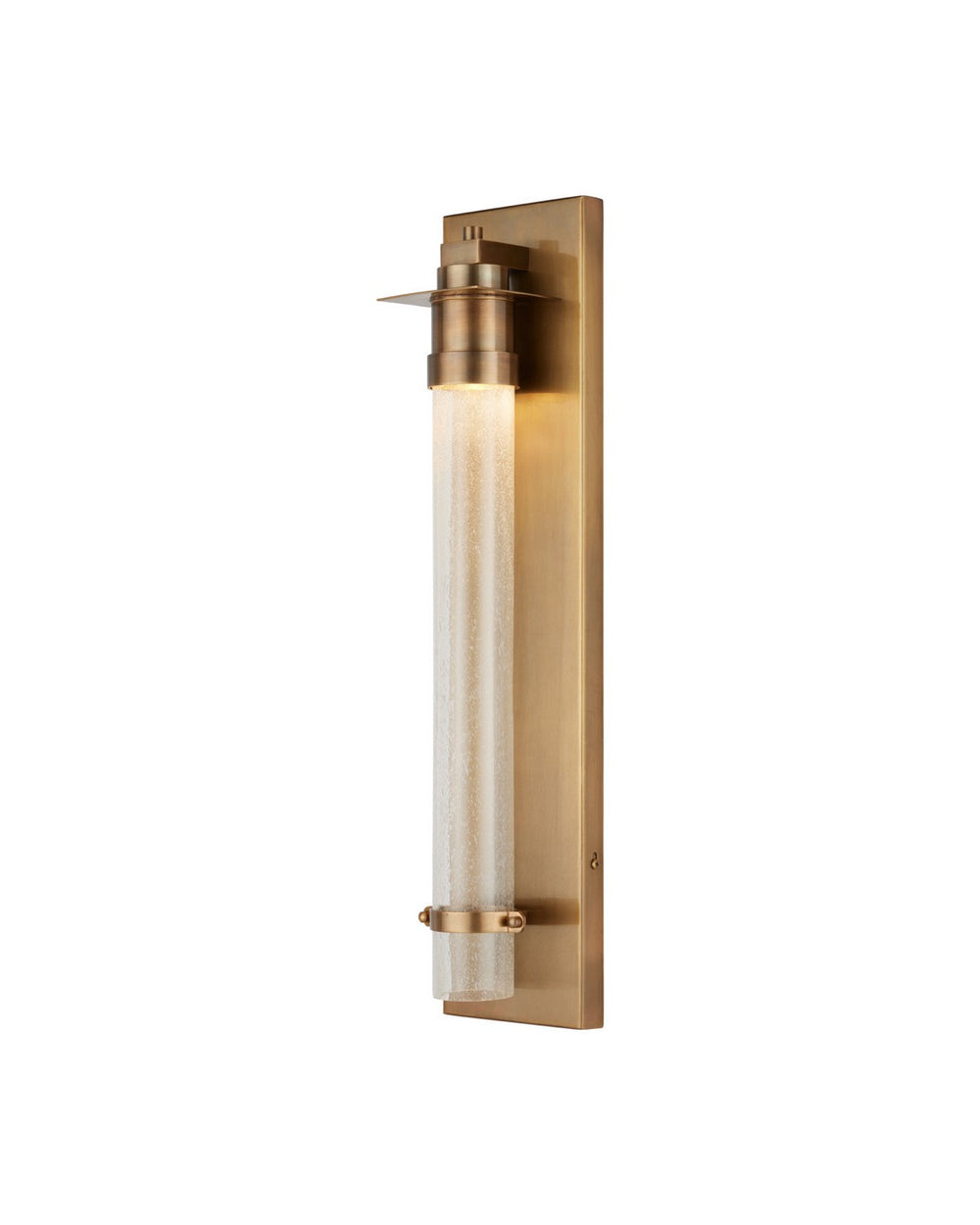 Currey and Company - LED Wall Sconce - Provence - Antique Brass / Clear- Union Lighting Luminaires Decor