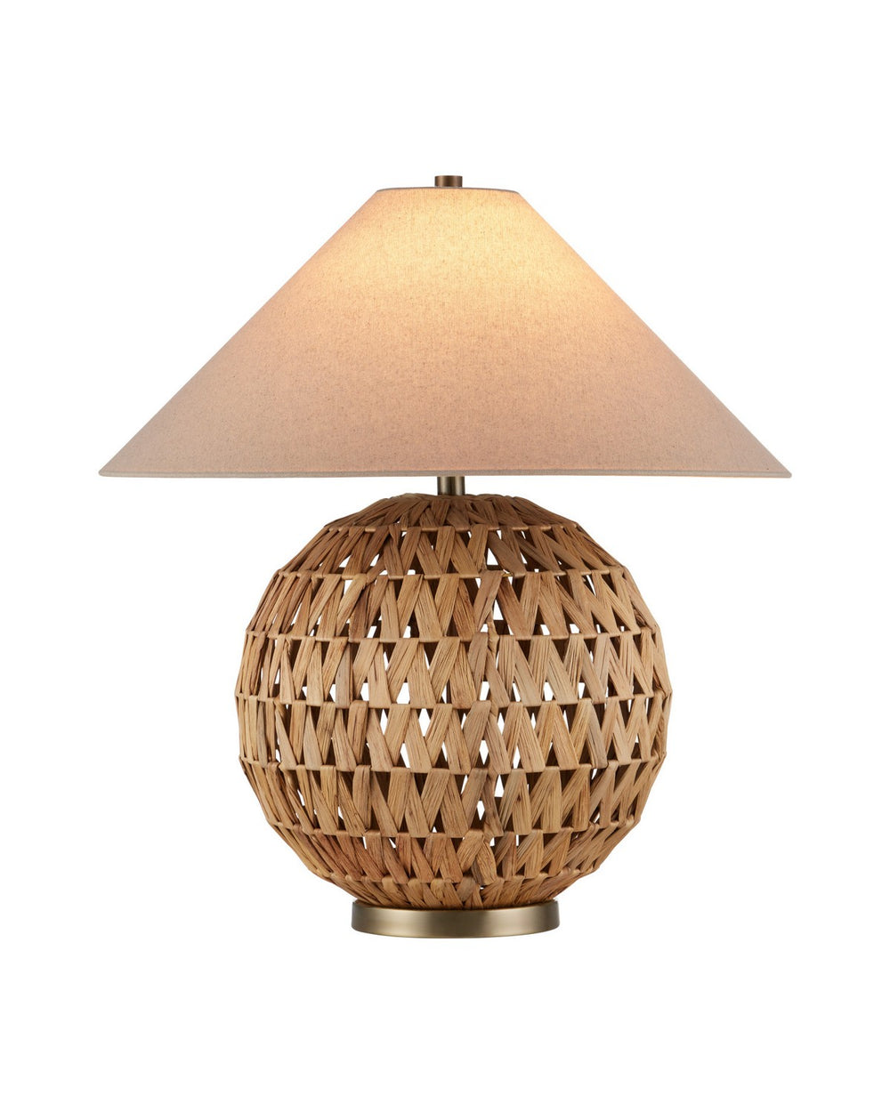 Currey and Company - One Light Table Lamp - Casimer - Natural / Brass- Union Lighting Luminaires Decor