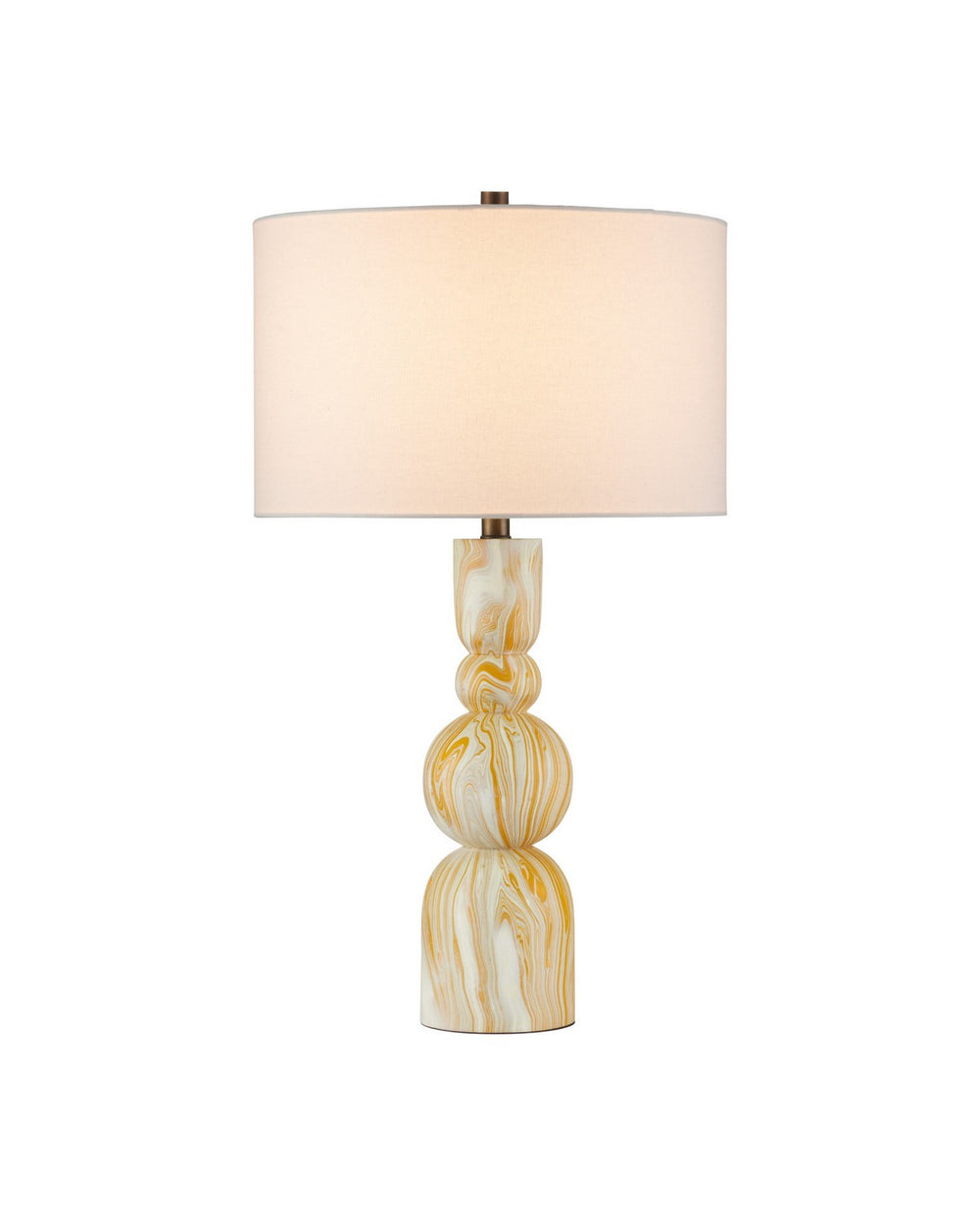Currey and Company - One Light Table Lamp - Chawton - Marbleized Yellow- Union Lighting Luminaires Decor