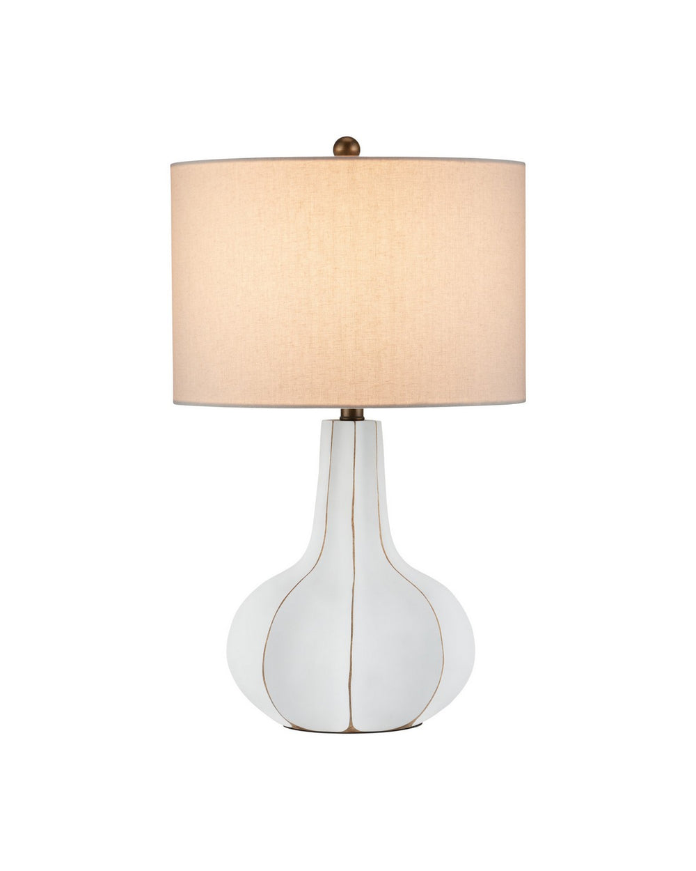 Currey and Company - One Light Table Lamp - Bonbori - White- Union Lighting Luminaires Decor