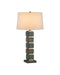Currey and Company - One Light Table Lamp - Tetra - Verdigris / Antique Brass- Union Lighting Luminaires Decor