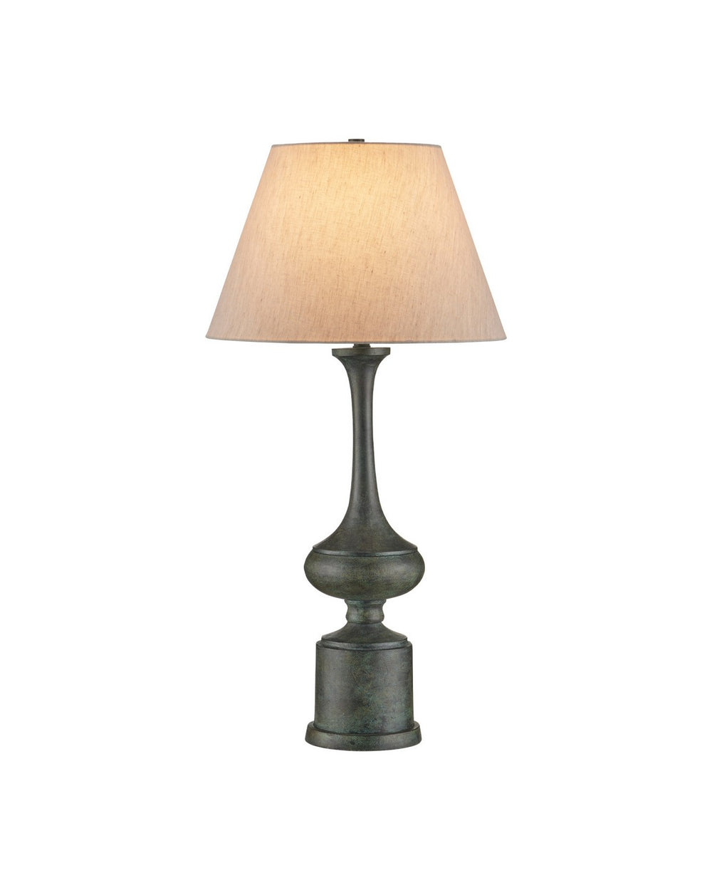 Currey and Company - One Light Table Lamp - Virgil - Verdigris- Union Lighting Luminaires Decor