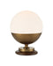 Currey and Company - LED Table Lamp - Orbis - Textured Antique Brass / Milk / Natural- Union Lighting Luminaires Decor