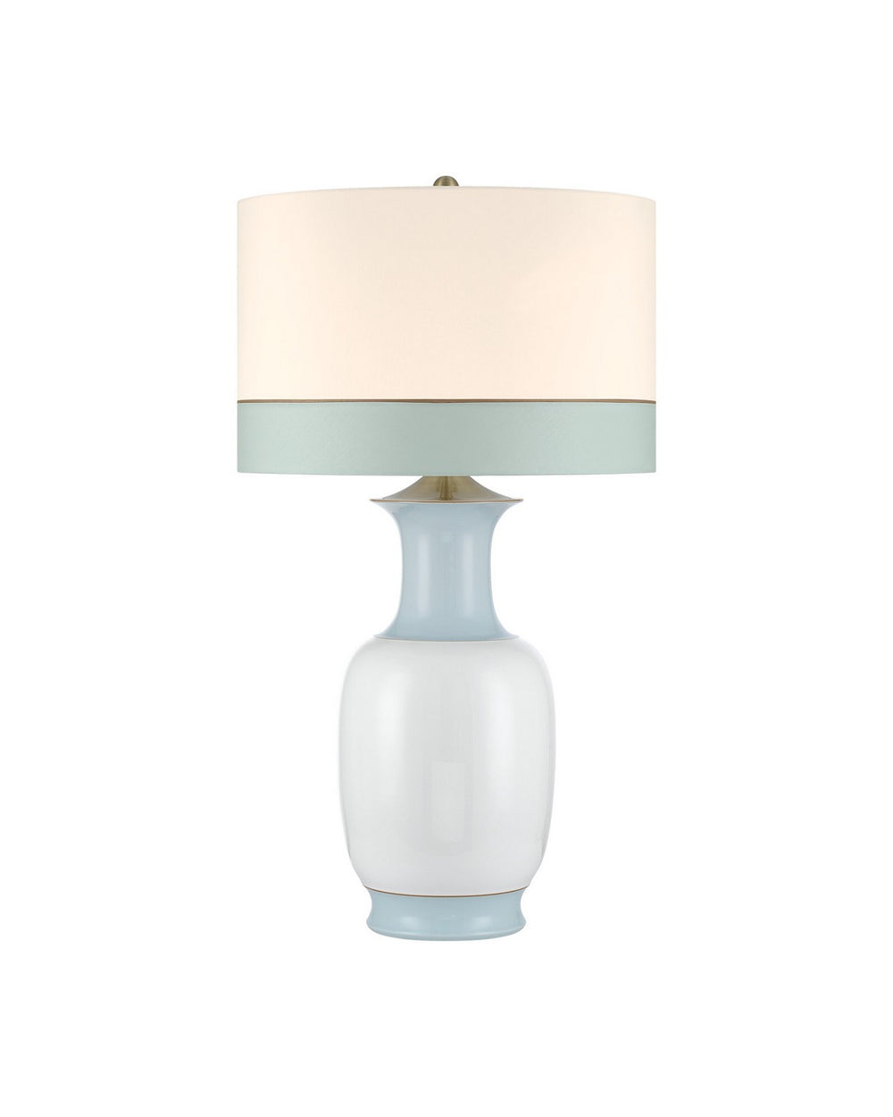 Currey and Company - One Light Table Lamp - Kora - Off-White / Light Blue- Union Lighting Luminaires Decor