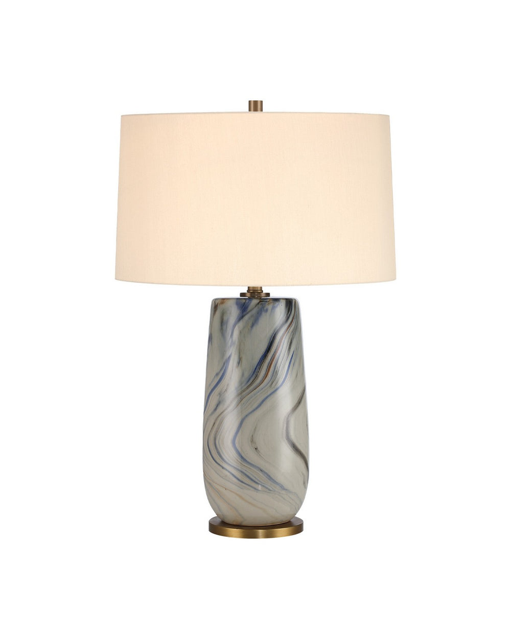 Currey and Company - One Light Table Lamp - Rivulet - Marbleized Gray- Union Lighting Luminaires Decor