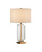 Currey and Company - One Light Table Lamp - Entasis - Clear / Aged Brass- Union Lighting Luminaires Decor