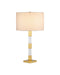 Currey and Company - One Light Table Lamp - Toshiro - Clear / Satin Brass- Union Lighting Luminaires Decor