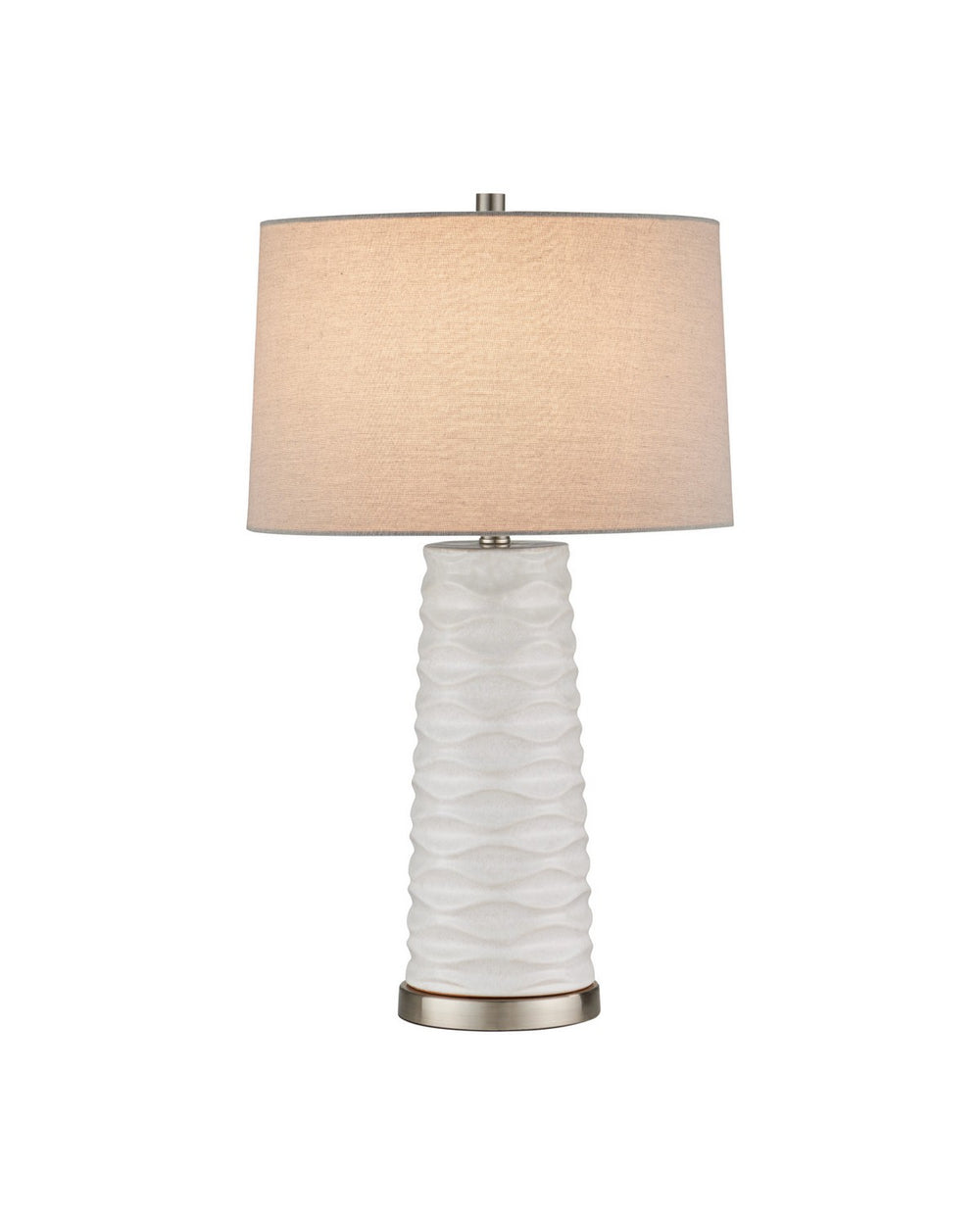Currey and Company - One Light Table Lamp - Canova - White- Union Lighting Luminaires Decor