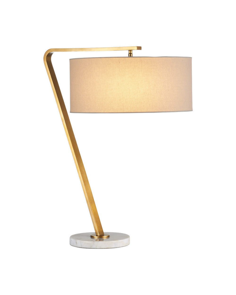 Currey and Company - Two Light Table Lamp - Brachium - Antique Brass / Natural White- Union Lighting Luminaires Decor