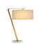Currey and Company - Two Light Table Lamp - Brachium - Antique Brass / Natural White- Union Lighting Luminaires Decor