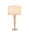 Currey and Company - One Light Table Lamp - Battus - Natural / Satin Brass- Union Lighting Luminaires Decor
