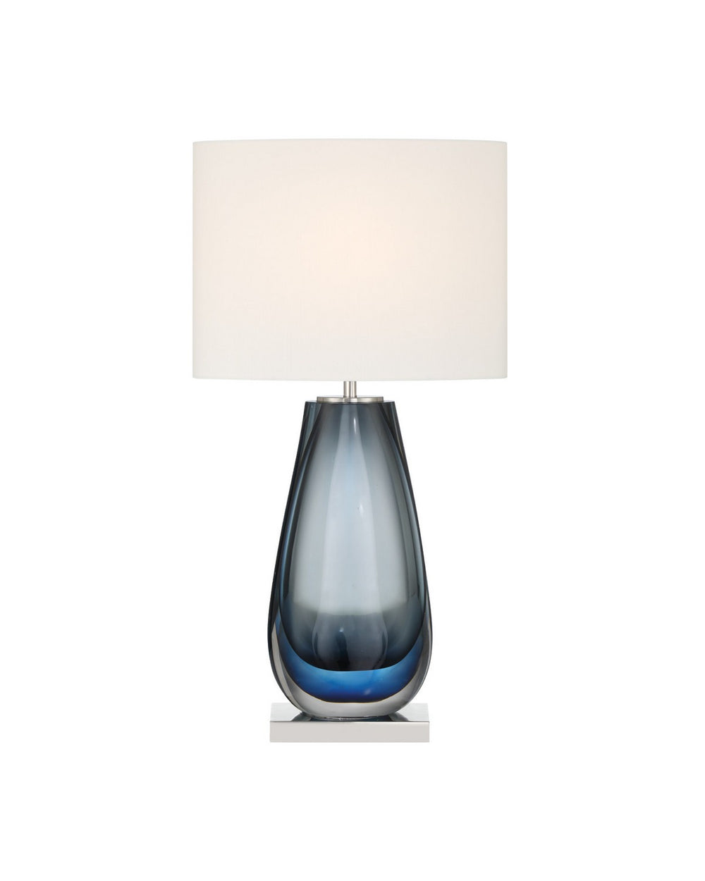 Currey and Company - One Light Table Lamp - Danza - Blue / Clear / Polished Nickel- Union Lighting Luminaires Decor