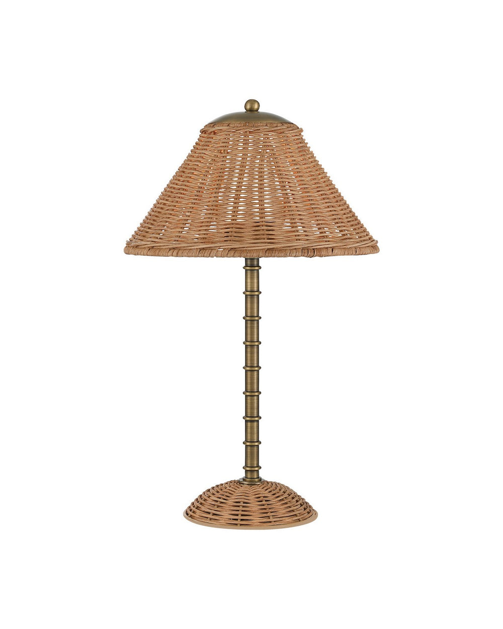 Currey and Company - One Light Table Lamp - Skitter - Natural / Antique Brass- Union Lighting Luminaires Decor