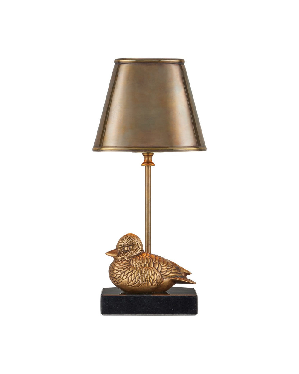 Currey and Company - One Light Table Lamp - Migratory - Vintage Brass / Black- Union Lighting Luminaires Decor