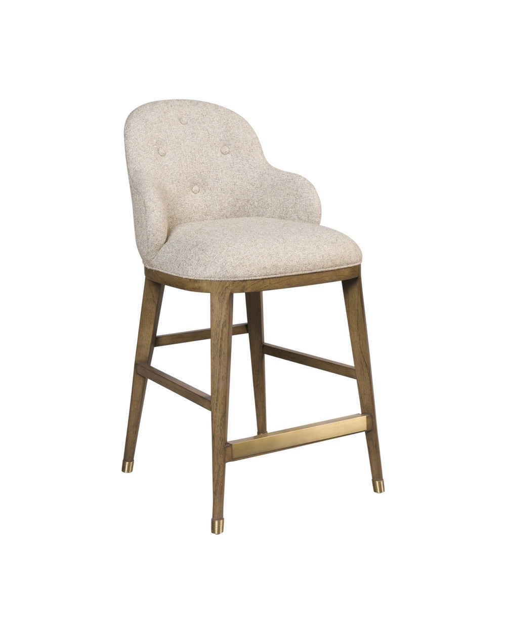 Currey and Company - Counter Stool - Vario - Chanterelle / Satin Brass- Union Lighting Luminaires Decor