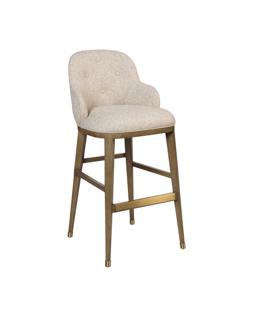 Currey and Company - Bar Stool - Vario - Chanterelle / Satin Brass- Union Lighting Luminaires Decor